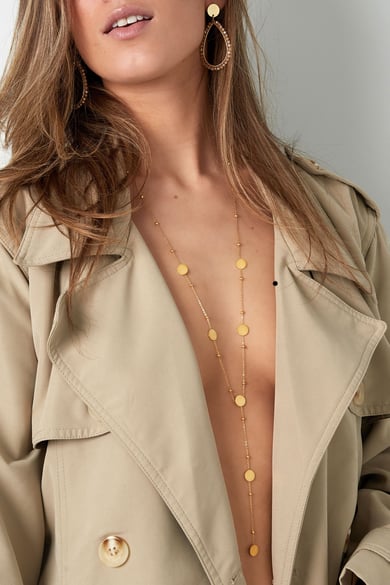 Collana lunga con cerchi dappertutto: Colore oro h5 Immagine3